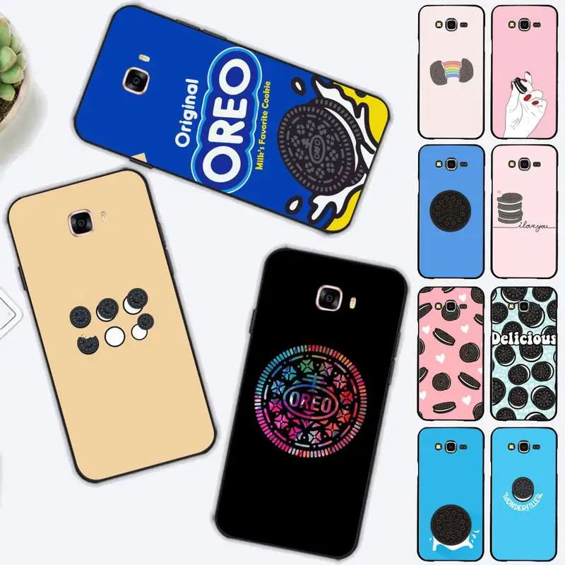 FHNBLJ чехол для телефона с изображением молочного шоколада печенья Samsung J4 plus J2prime J5