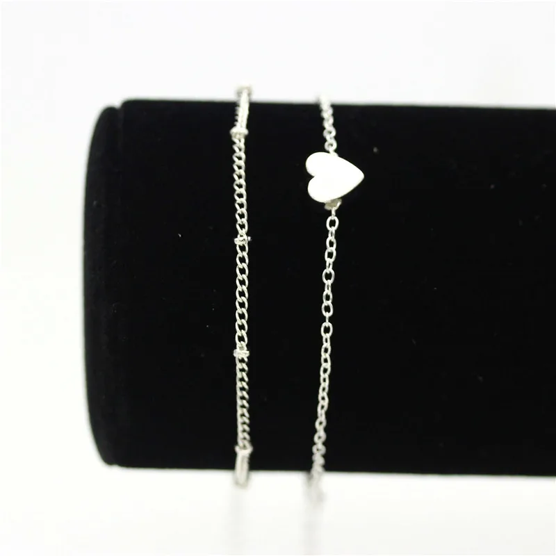 Женские многослойные браслеты простые золотые пляжные в форме сердца подарок на