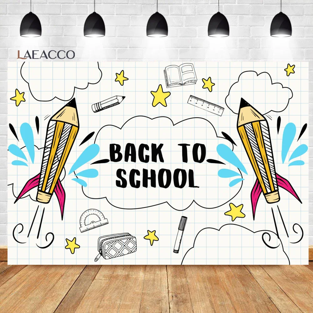 

Laeacco Welocme Back To School школьный сезон Фоны ребенка Плакат портрет по индивидуальному заказу фотосессия фотография фон для фотосъемки
