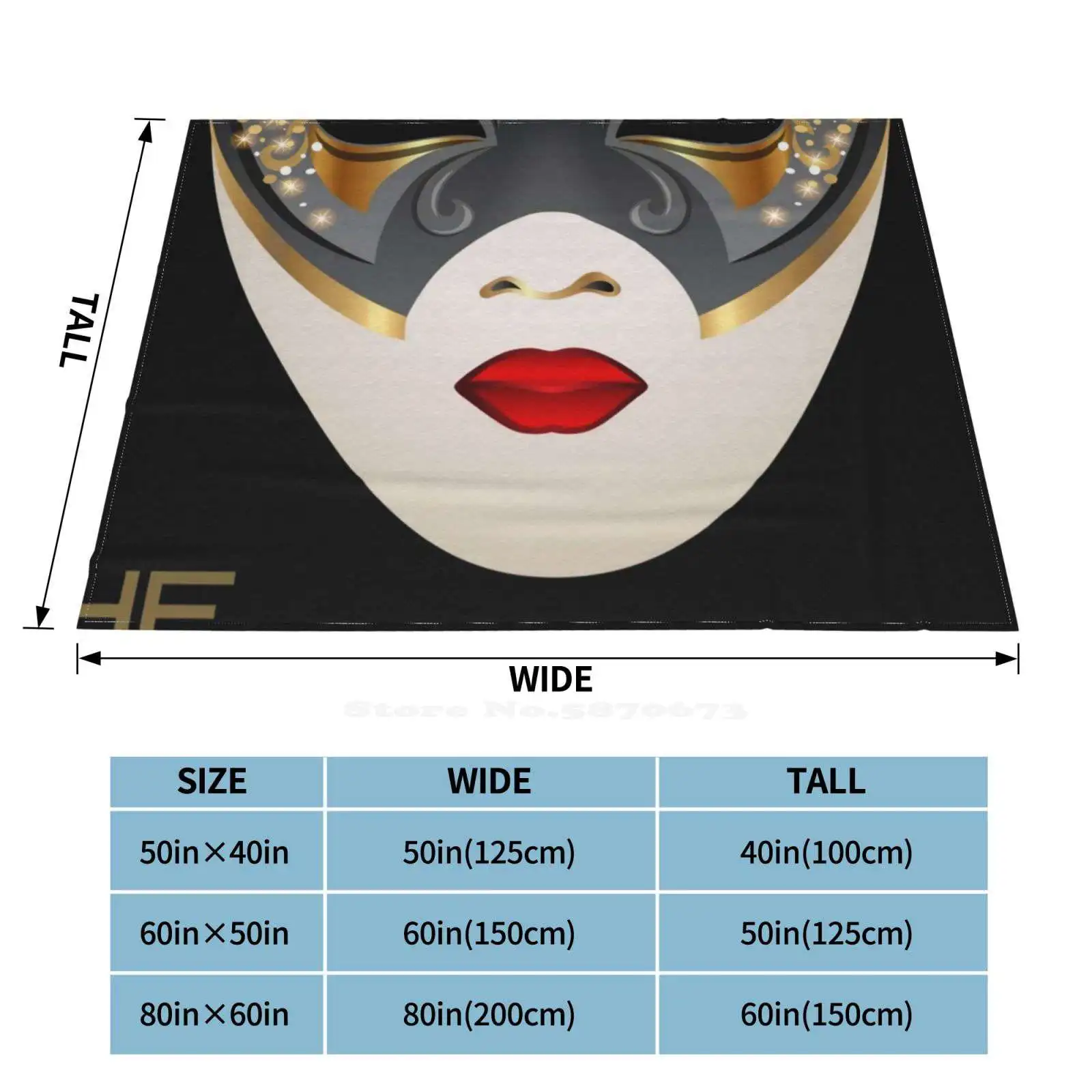 Маска для венецианского карнавала удобное мягкое одеяло кровати дивана Венеции