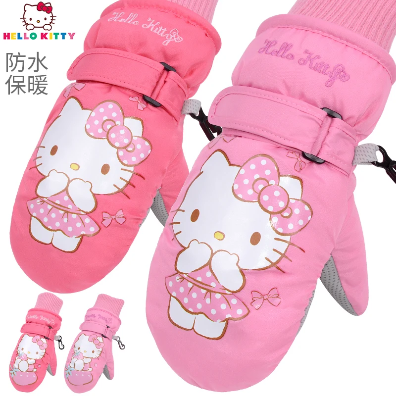 

Hello Kitty Winter ski gloves for children and girls Warm, waterproof, fleece and thick warm girl gloves