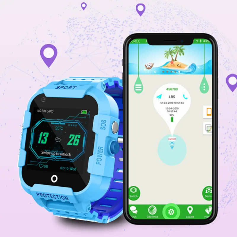 DF39 Детские Смарт-часы 4G sim-карта GPS WIFI LBS трекер часы Sos Вызов 1,4 дюймов камера Детские часы слежения подарок