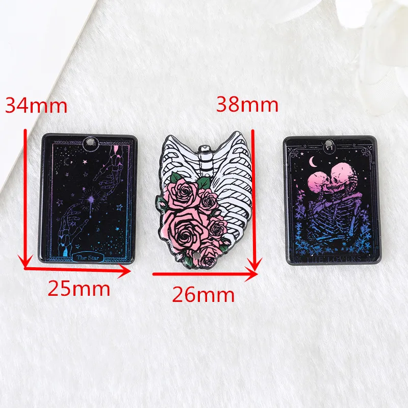 24 шт. подвески-Таро в виде черепа