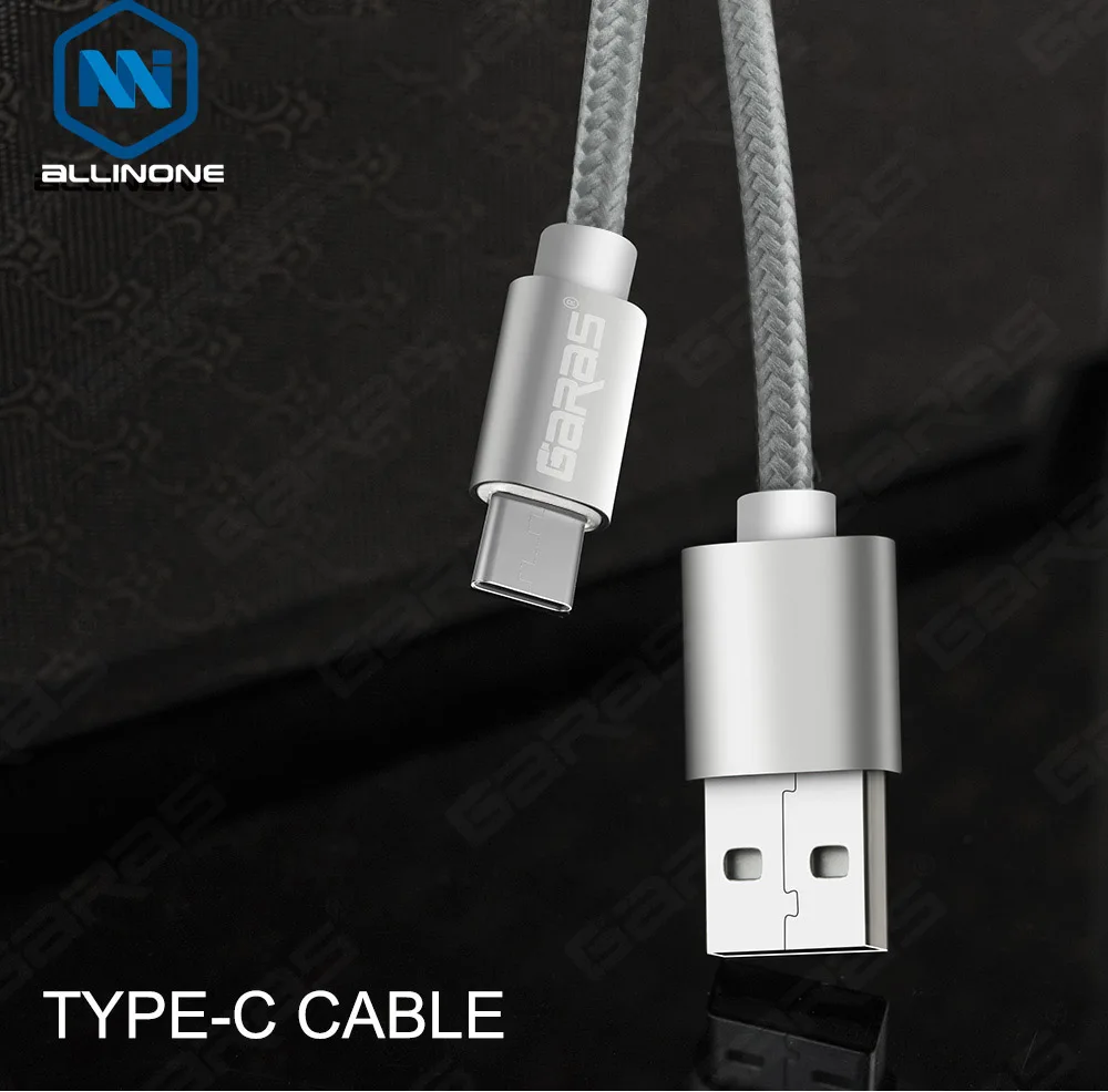 Кабель Garas 3A для быстрой зарядки/передачи данных кабель USB micro кабеля Type C быстрое