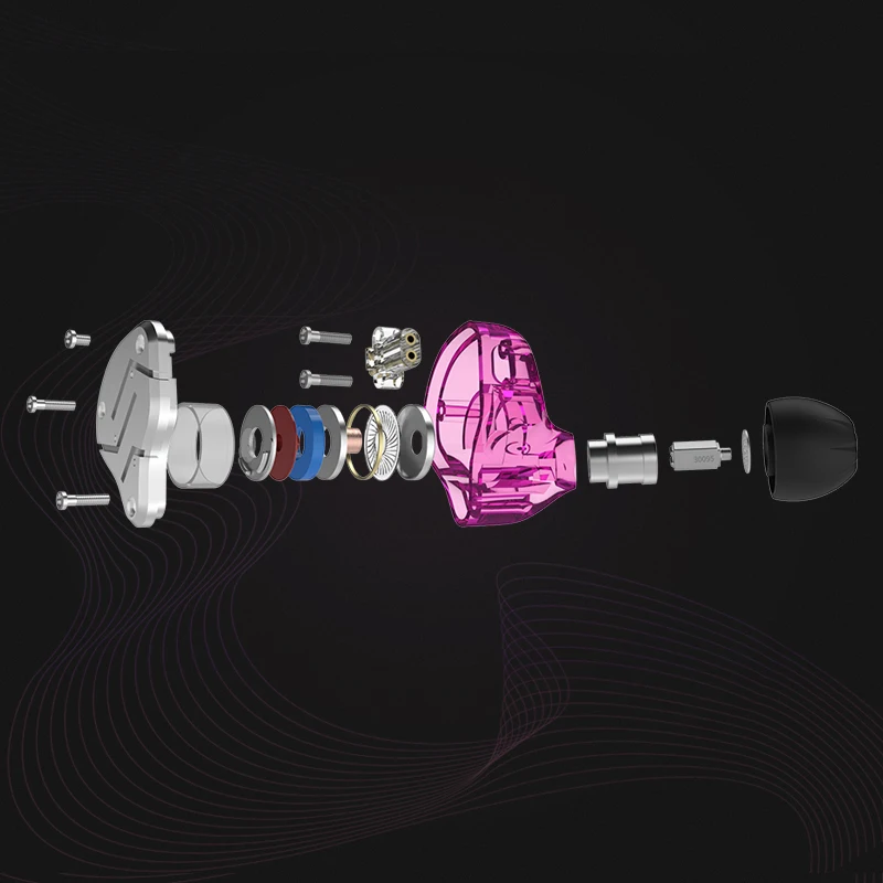 KZ ZSN 1BA 1DD тяжелый бас коммутационный кабель наушники HIFI с четырехъядерным