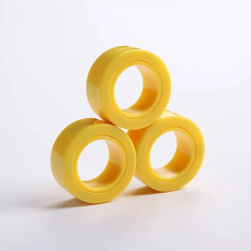 

Stress Relief Magnetic Rings Fidget Toys for Anxiety Anti-Stress Roller Fingertip Toys Adult Children Finger Spinner Magic Rings