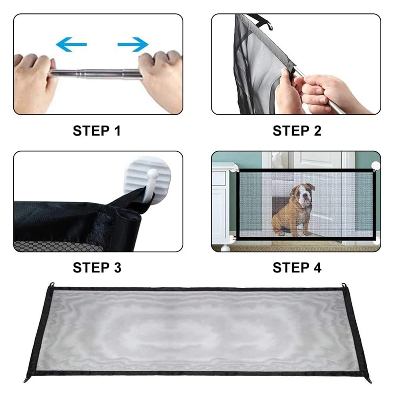 

Household Dog Isolation Door Portable Folding Pet Isolation Fence Dog Barrier Safety Fence Net