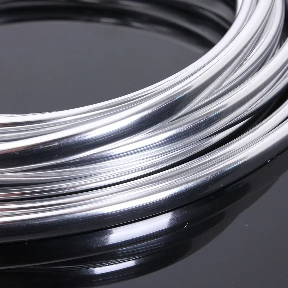 

New 6M Chrome Moulding Trim Strip Car Door Edge Scratch Guard Protector Cover Strip Roll
