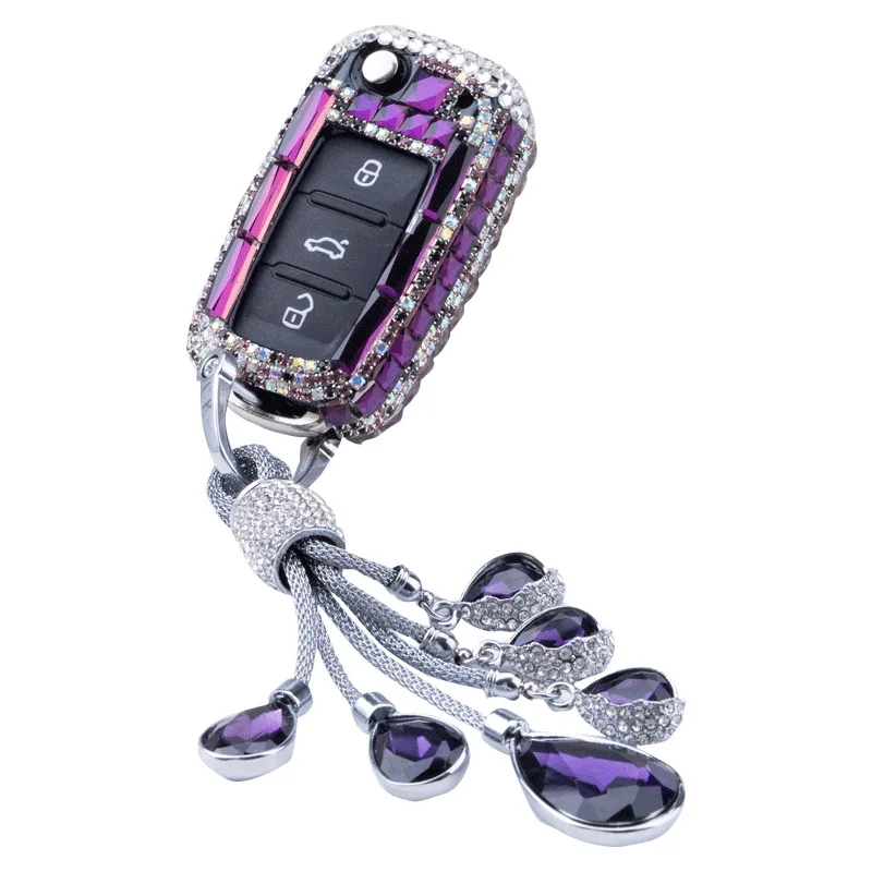 

Diamond Bling bling Car Key Case Cover For VW Golf Bora Jetta POLO GOLF Passat Skoda Octavia A5 Fabia SEAT Ibiza Leon Accessorie