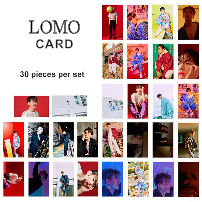 

30Pcs/Set Photo Card Poster HD Photocard KPOP BAEKHYUN SOLO Album Self Made Paper Card Fans Gift Collection LOMO Cards