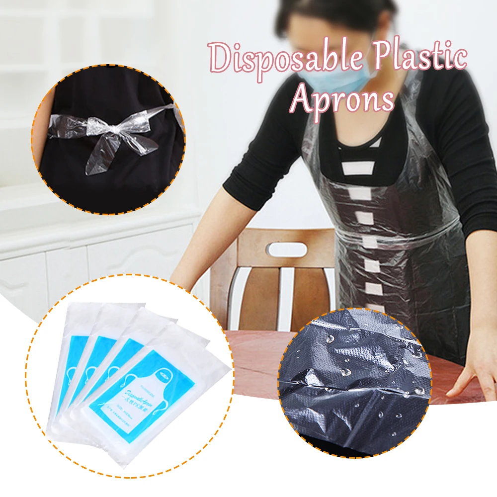10 шт. Полиэтиленовые одноразовые фартуки | Красота и здоровье