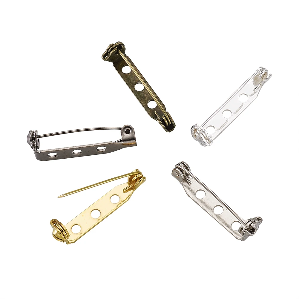 100 шт. железная брошь булавка для безопасной задней панели разноцветное