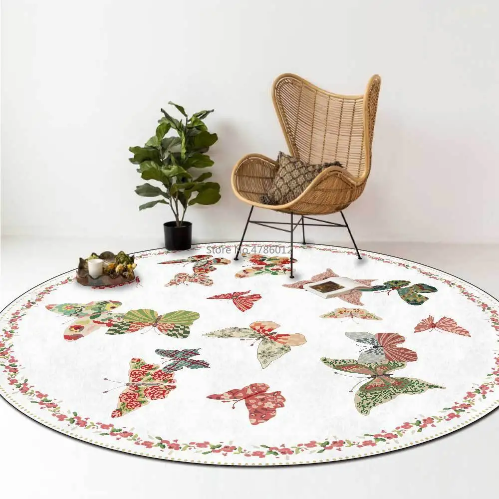 Американский пасторальный цветок бабочка ретро геометрическая строчка гостиная