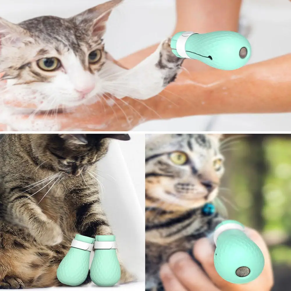 4 шт./компл. перчатки для домашних питомцев обувь кошек и собак портативные