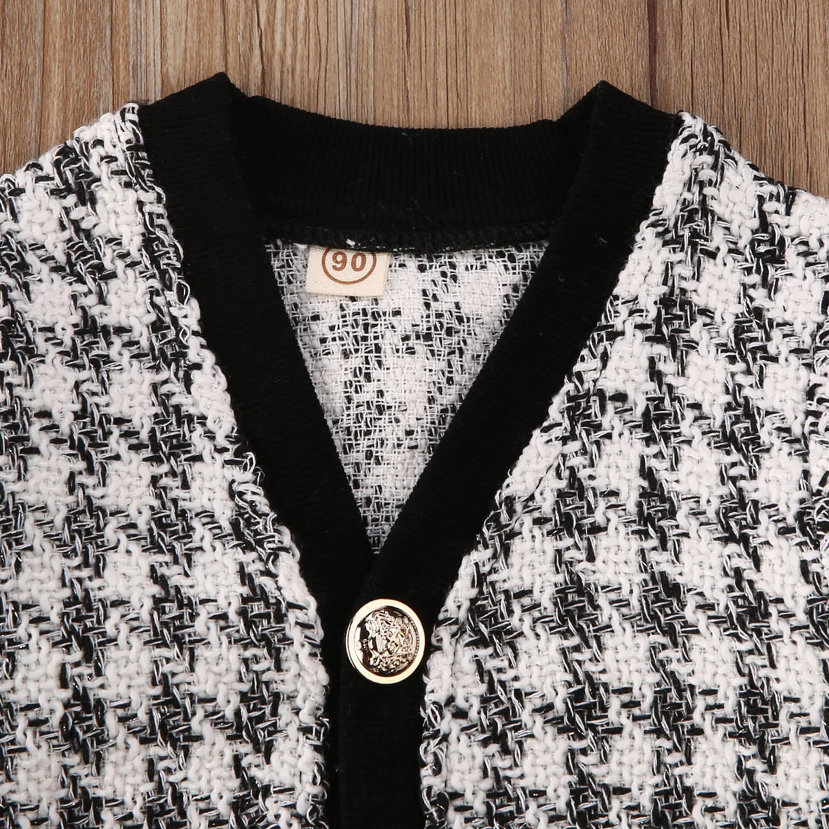 Зимняя одежда для маленьких девочек пальто в клетку топ + платье пачка