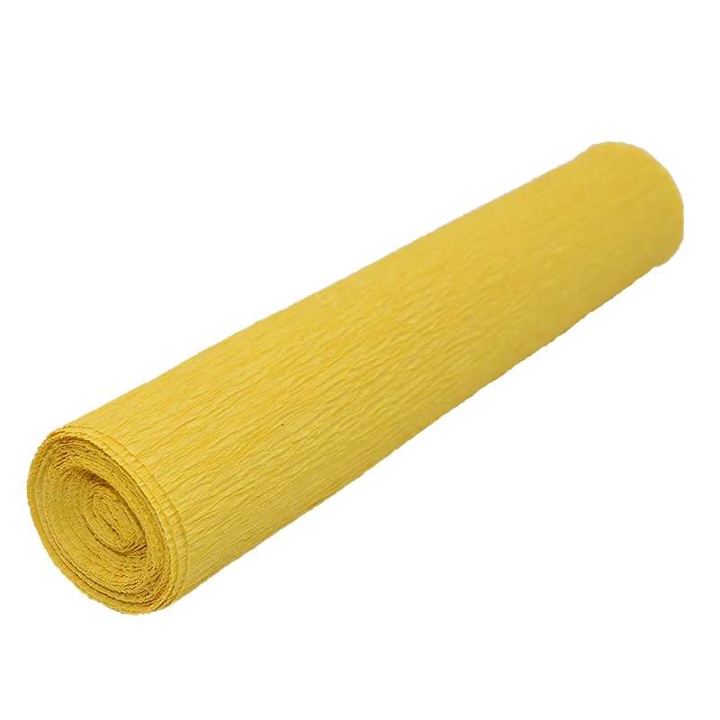 gold yellow 250*50 см декоративное оригами сморщенное Креповое бумажное ремесло, ручная работа цветок сделать упаковку сложить Скрапбукинг Вечерние Декорации - Цвет: gold yellow