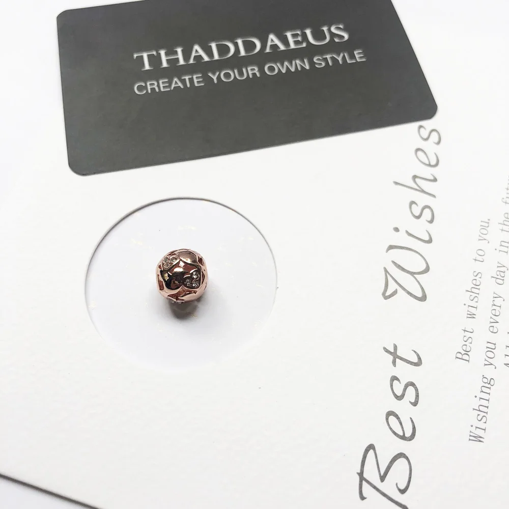 Бусины в виде любящих птиц бусины из розового золота и стразы для браслета