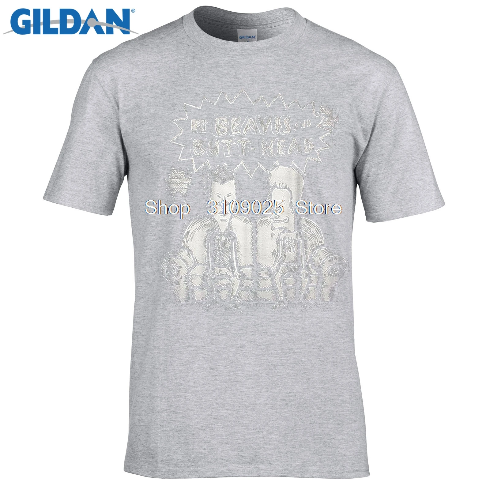 Men Fashion Brand T Shirt New Short Sleeve Round Collar Mens Shirts Beavis And Butthead Couch Sketch t-shirt | Мужская одежда