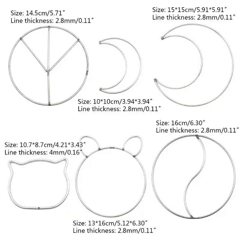 Кольцо необычное железное милое кольцо Ловец снов обруч Кошка Луна особой формы