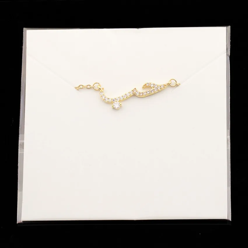 

Fashion Arabic I Love You Crystal Chain Necklace For Women Zircon Love Couple Declaration Bracelet Charm Jewelry Gift