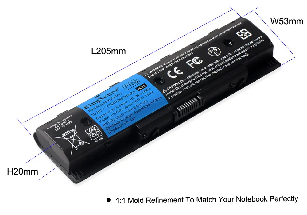 KingSener Корея сотовый PI06 Батарея для hp Enyy 14 15 17 серии для hp Pavilion 14-E051TX HSTNN-LB4N HSTNN-UB4O 710415-001 аккумулятор большой емкости Pi06 PI09