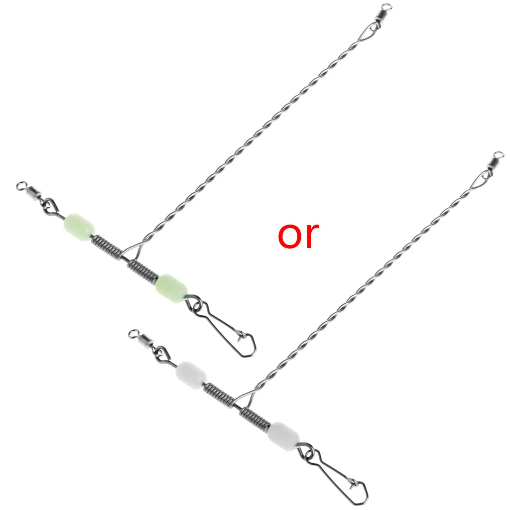 Stainless Steel Luminous Beads Balance T-shape Swivel Snap Fishing Connector New | Спорт и развлечения