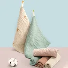 3 предмета в комплекте, 4 слоя в крепированную полоску Мягкий хлопок нагрудники детские успокоить Полотенца прокладочная салфетка для младенцев, мальчиков, девочек, салфетка ручной Полотенца нагрудник шарф