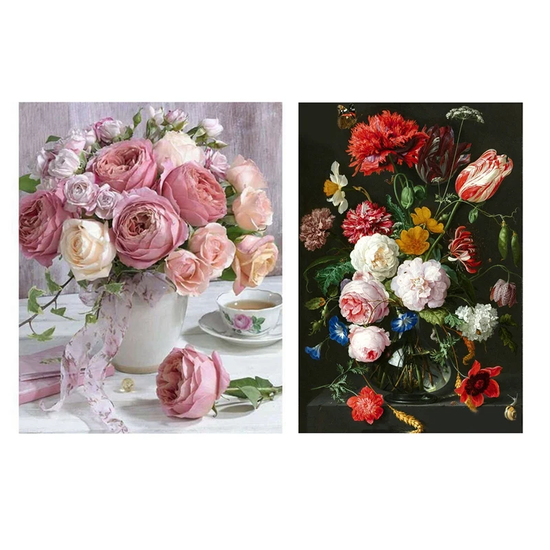 2 комплекта полный набор 5D Diy Алмазная картина вышивка крестиком домашний декор