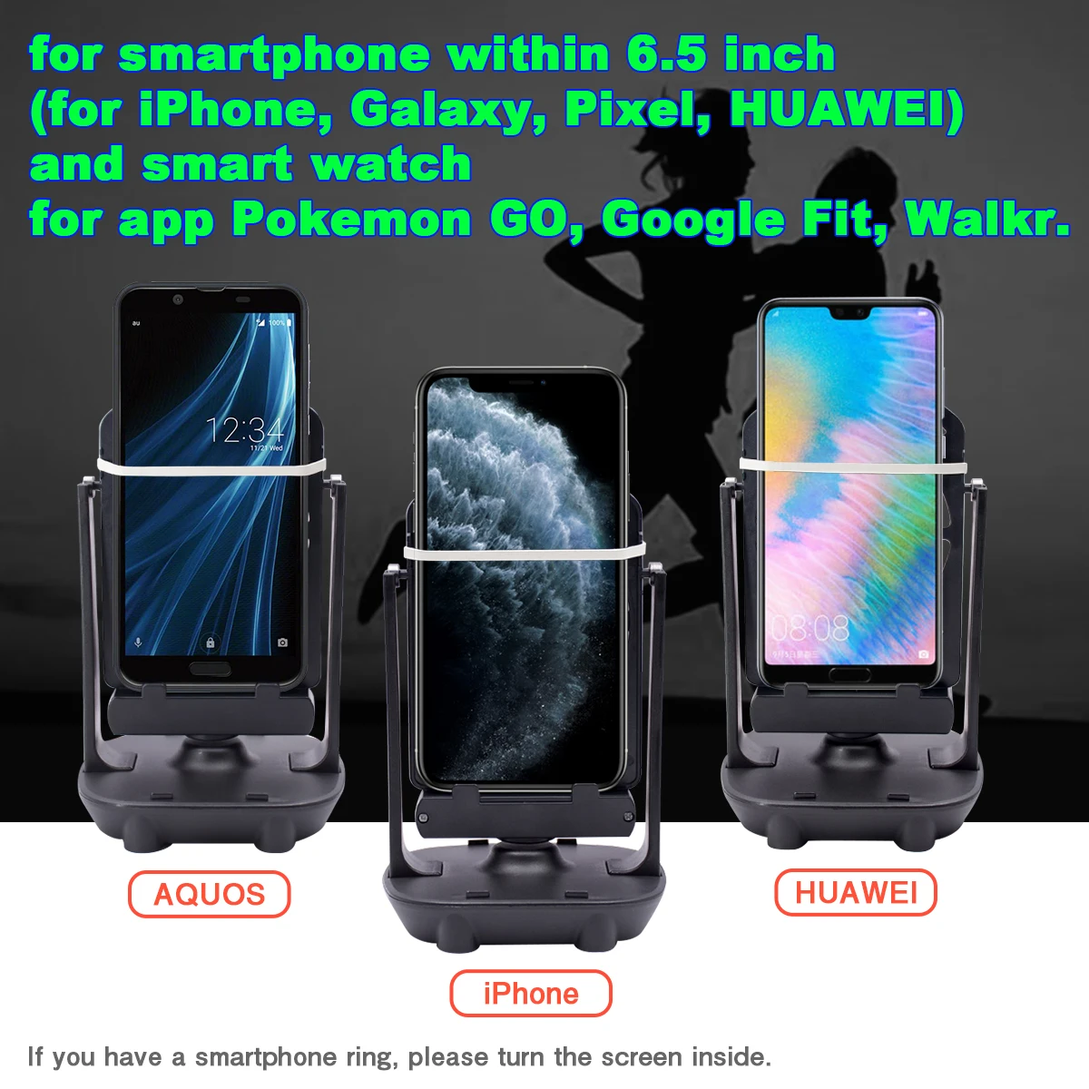 lefon phone walking swing shaker mobile stand holder pedometer brush stepper for pokemon go phone wiggler counter for iphone free global shipping