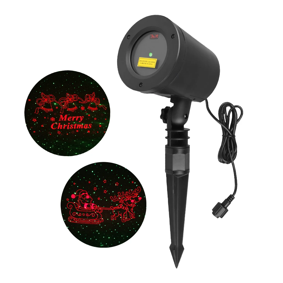 GODEA Рождественский лазерный Светильник проектор движения красный Merry Christmas Лось