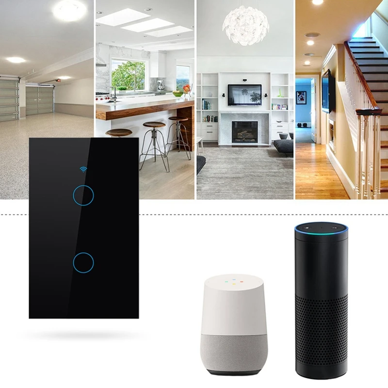 Умный светильник переключатель Wi Fi настенная контактная панельная розетка Alexa