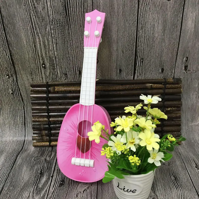 Peach 32cm with box Гавайские гитары укулеле, 32 см, для детей, для обучения, 4 струны, Гавайские гитары, креативные милые мини-фрукты, могут играть на музыкальных инструментах, развивающие игрушки - Цвет: Peach 32cm with box