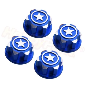 4 шт. RC Автомобиль Алюминиевый 17 мм шестигранные Колесные гайки пылезащитный противоскользящий для 18 масштаб Traxxas X-Maxx Summit E-Revo ARRMA багги Грузовик CNC