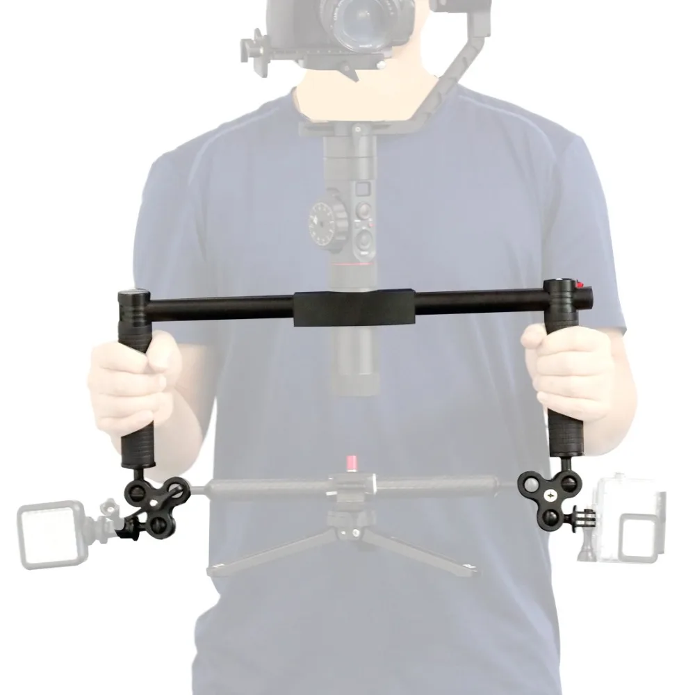 Двойной Ручной Стабилизатор рукоятки для DJI Ronin S для zhi yun Crane2 Pro Gimbal SLR держатель камеры с зажимами-бабочками адаптер