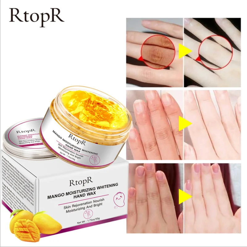 

RtopR Mango For Hands Mask Hand Wax Whitening Moisturizing Repair Exfoliating Calluses Filming Anti-Aging Hand Skin Cream 50g