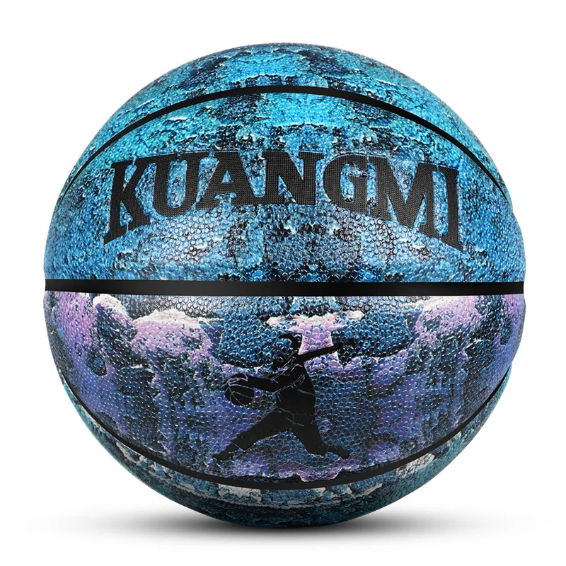 

Профессиональный баскетбольный мяч Kuangmi из тяжелого металла, Размер 7, антифрикционный нескользящий мяч, спортивные товары для игры в помещ...