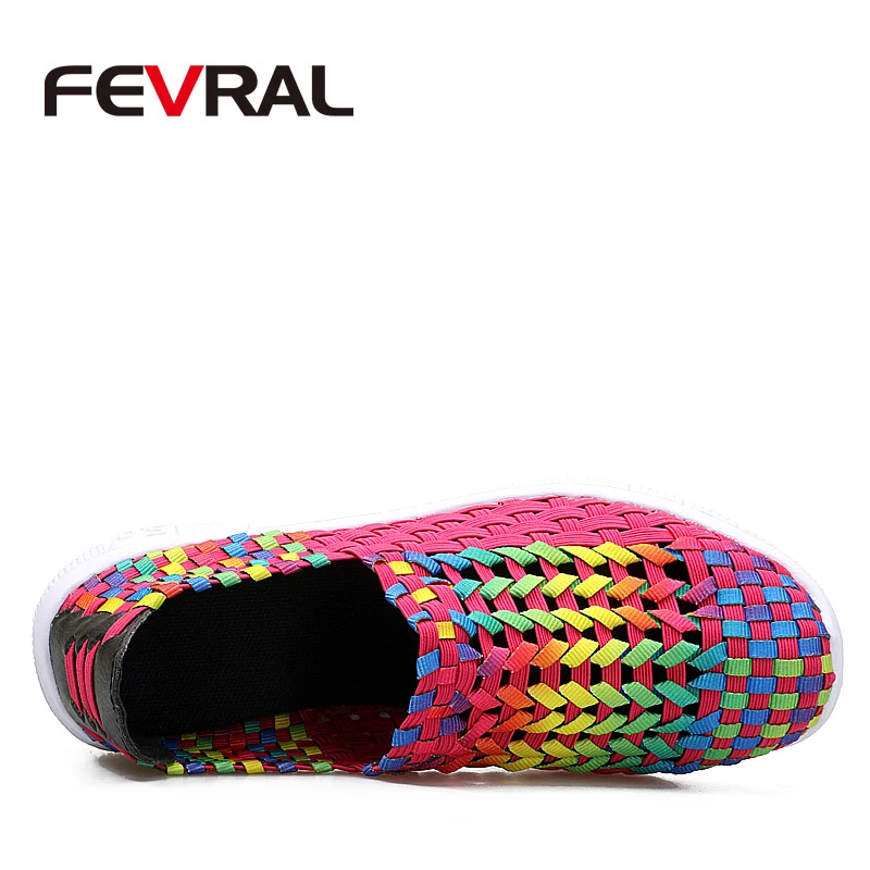 Женская летняя повседневная обувь легкая прогулочная ручной работы тканая