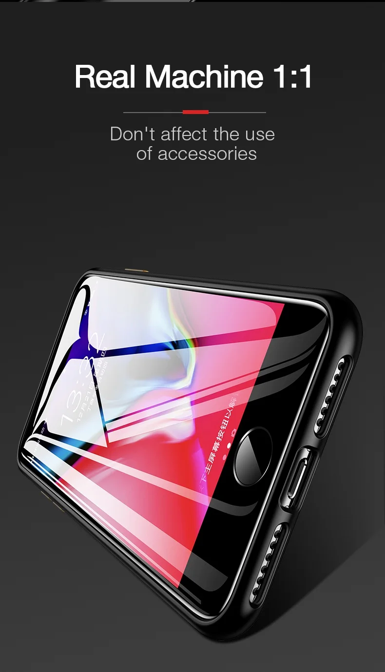 CAFELE чехол для телефона для iPhone 7, 8, 7 plus, 8 plus, PC, жесткая задняя крышка с силиконовым чехлом, чехол с мягкими краями, полупрозрачная задняя крышка для iPhone 7, 8 Plus