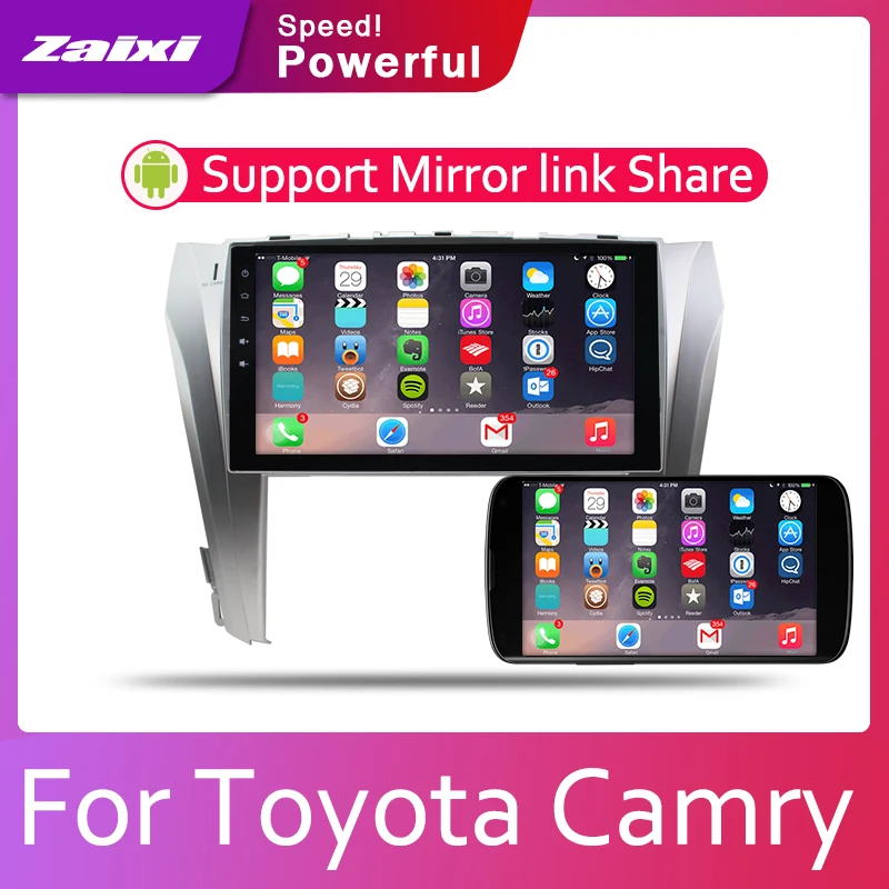ZaiXi 2din автомобильный мультимедийный Android Автомагнитола для Toyota Camry Aurion 2011 ~ 2017