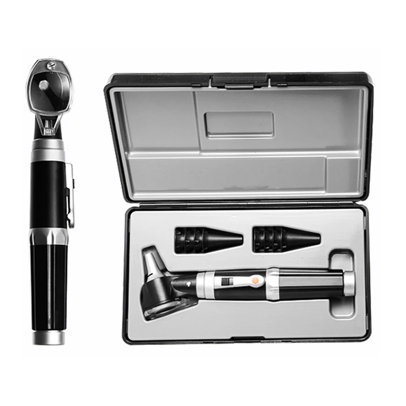 Blessfun Профессиональный ENT Kit светодиодный/волоконно оптический Otoscope медицинский