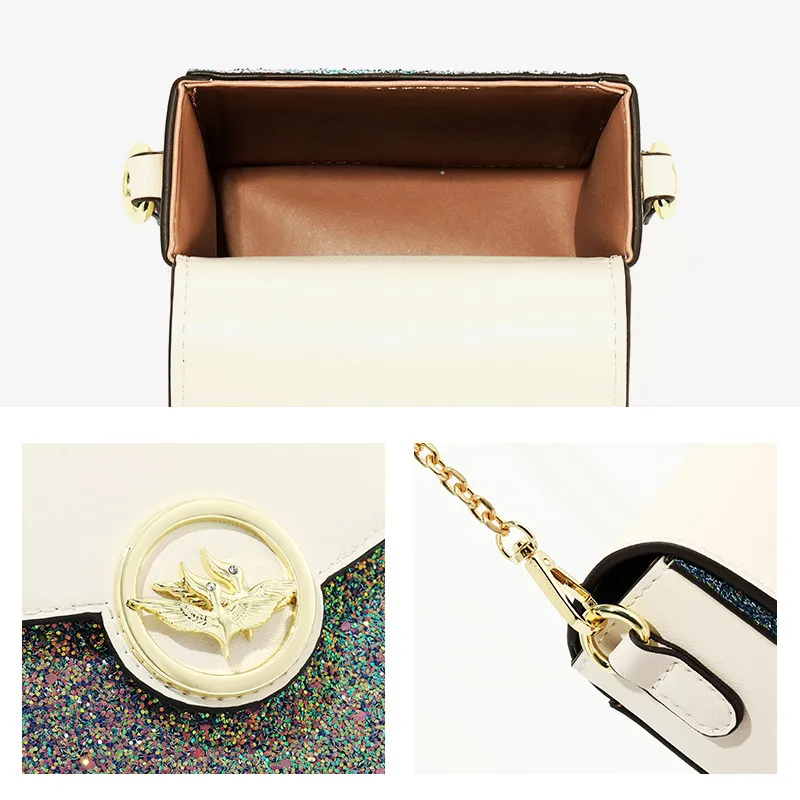 smart ladies luxury shiny bag for Mobile phone messenger pink crossbody bags | Багаж и сумки