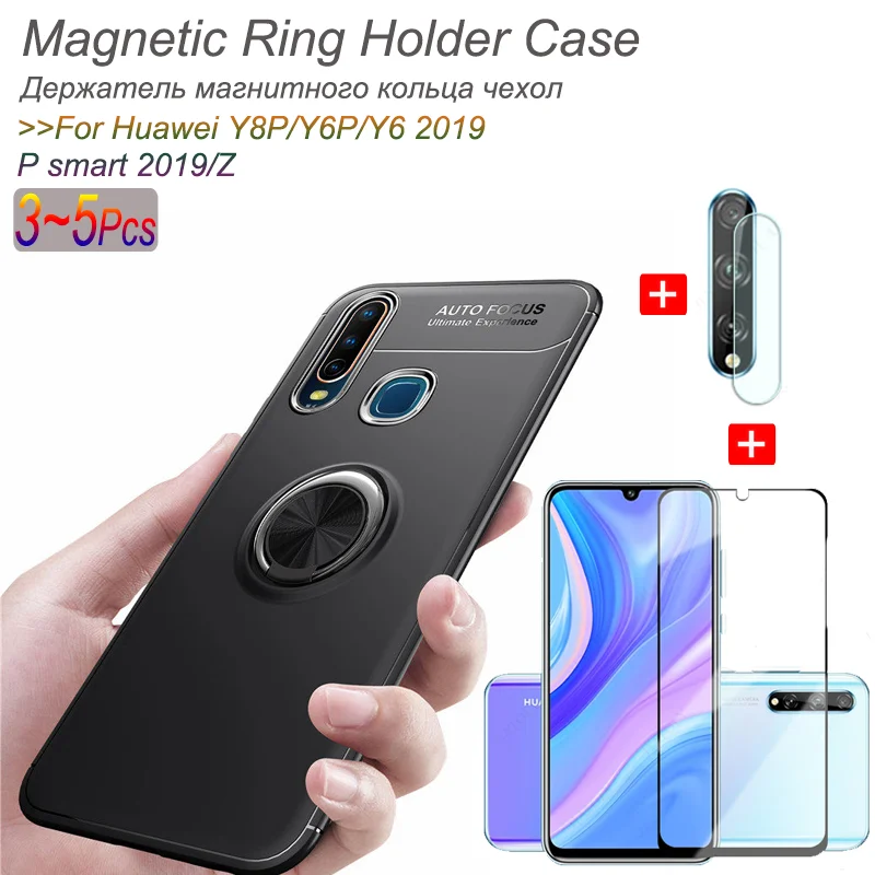 

3~5Pcs ring case for Huawei Y8P Y6 P Smart 2019 Z Magnetic cover Huawei y6 y8 p psmart-2019 z protective case Y8P P-Smart Z