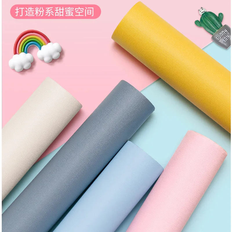 

5m solid color wallpaper self-adhesive waterproof and moisture-proof bedroom renovation dormitory background wall decoration