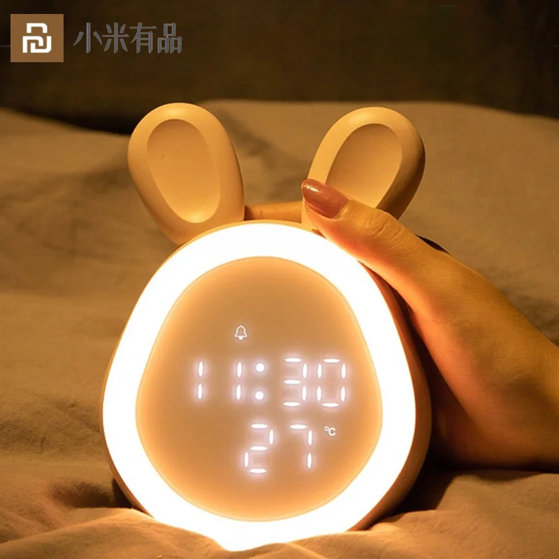 Light For Kids Cartoon Children Voice Control Mute Luminous Digital Desktop Clock Bedroom Gifts