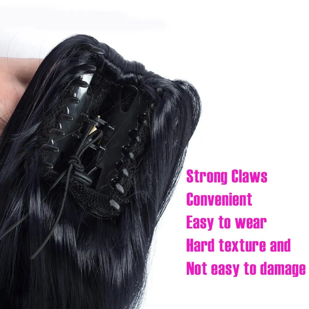 20 ''длинные волнистые конский хвост удлинитель коготь клипса волосы для