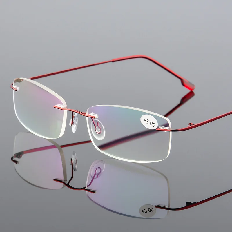 

Reading Glasses Men Women Alloy Rimless Ultra-Light Magnetic Presbyopic Eyeglasses For Male Female +1.0+1.5+2.0+2.5+3.0+3.5+4.0