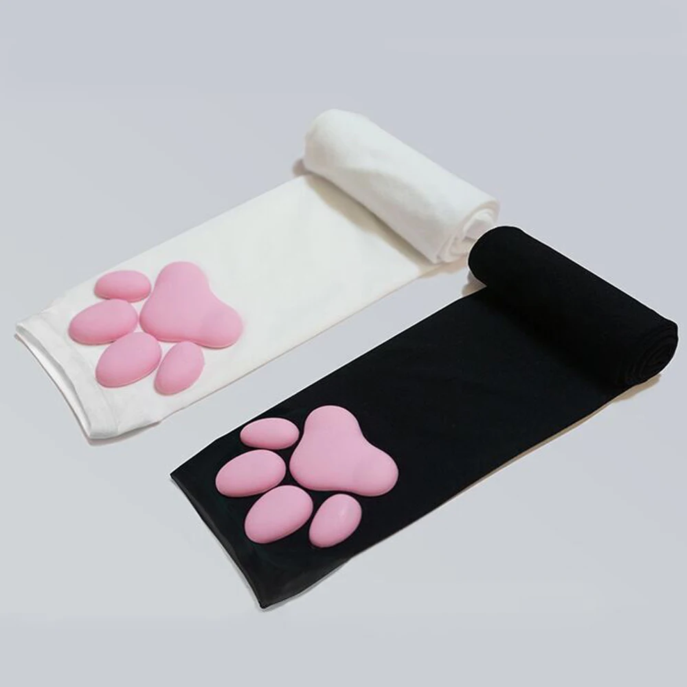 Paloli новый длинный носки без пятки милые 3D силиконовый кошачья лапа с когтями