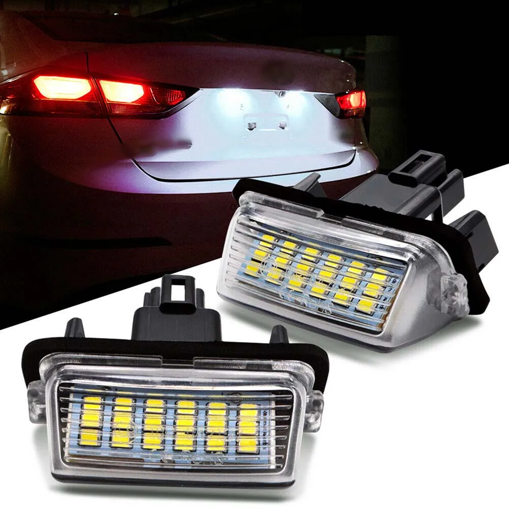 

2PCS LED License Plate Lights Auto Number Plate Lamp Car Light Assembly for Toyota Camry Yaris Vitz Avensis SAI Noah Esquire Vox