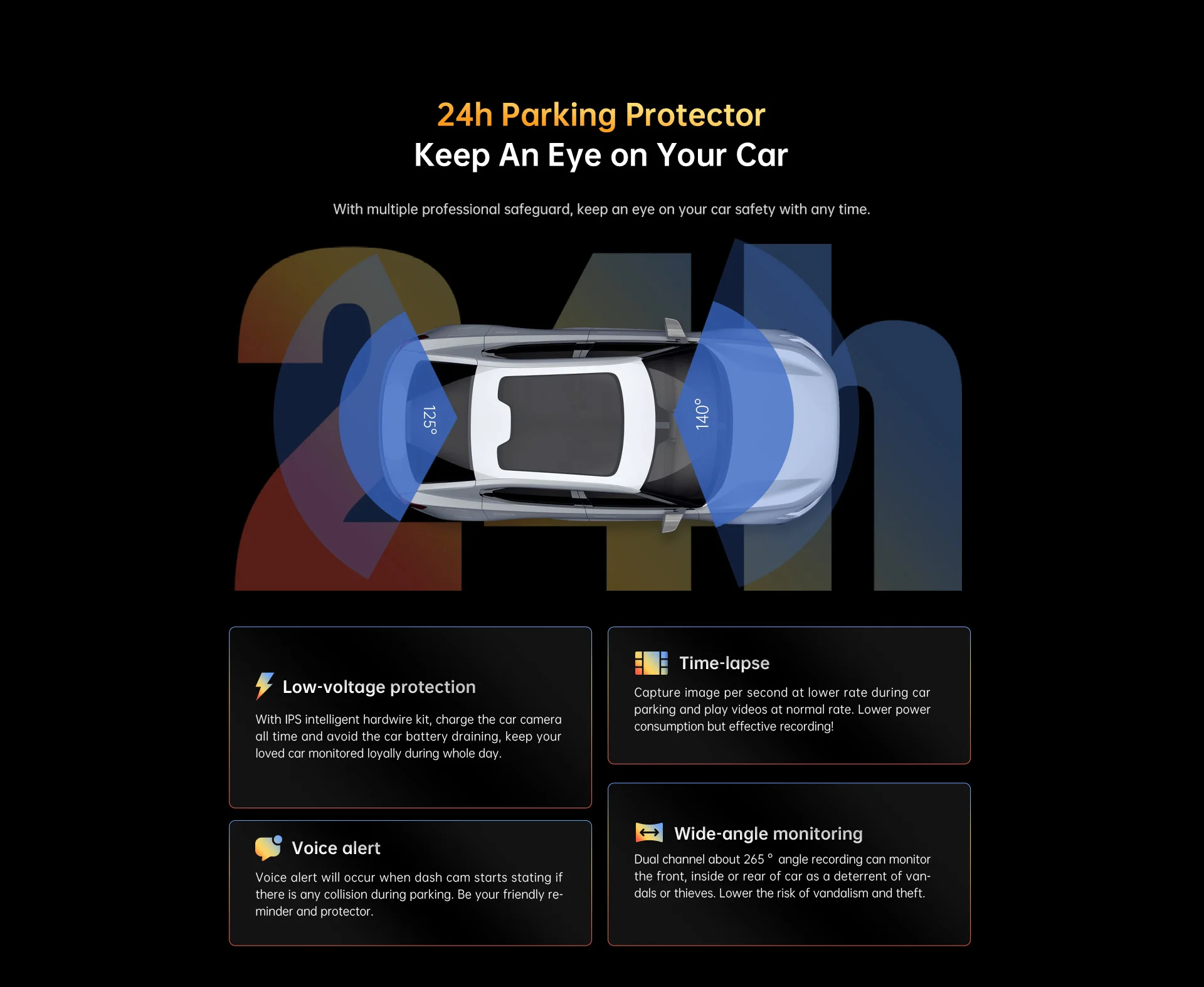 $74.04 DDPAI Z40 Dash Cam Dual Car Camera Recorder Sony IMX335 1944P HD Video GPS Tracking 360 Rotation Wifi DVR 24H Parking Protector