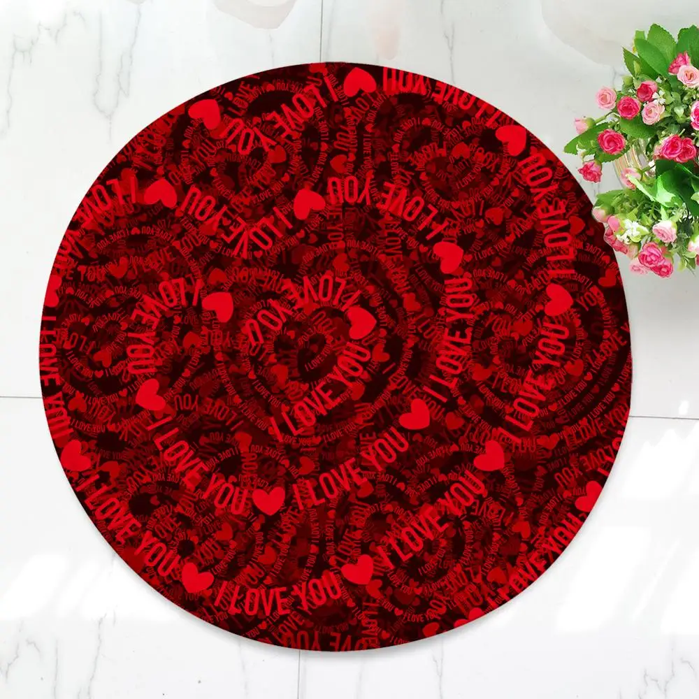 Прямая поставка красный круглый ковер мягкие ковры Противоскользящие коврики